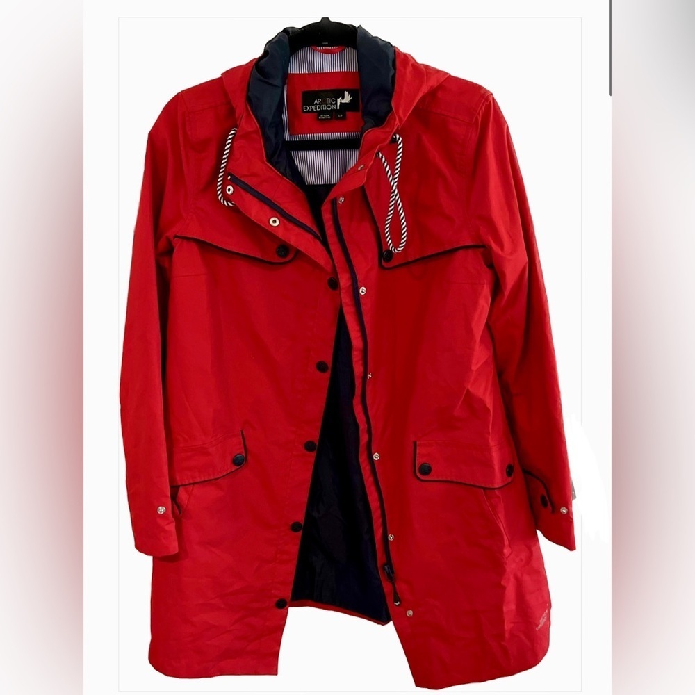 ARCTIC EXPEDITIONS Red and Blue Waterproof Insulated Rain Coat, Size S